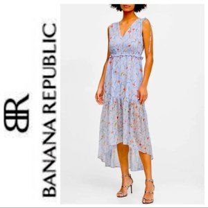 Banana Republic Floral Ruched Maxi Dress